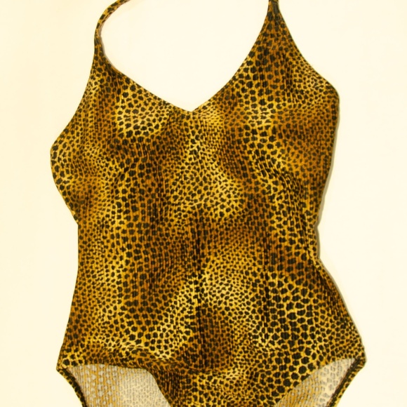 Vintage leopard print 1990's swimsuit - Picture 1 of 11